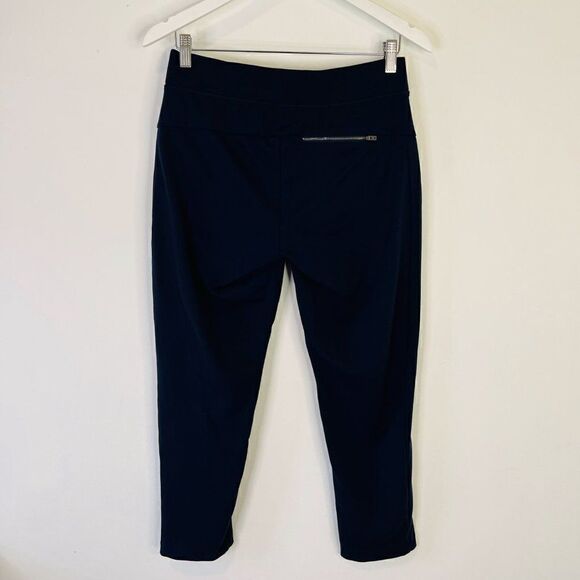 Athleta Modern Metro Navy Blue Stretchy Cropped Pants - Picture 3 of 9